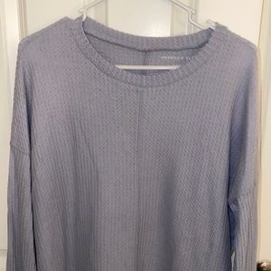 Light Purple Waffle Oversized Long Sleeve